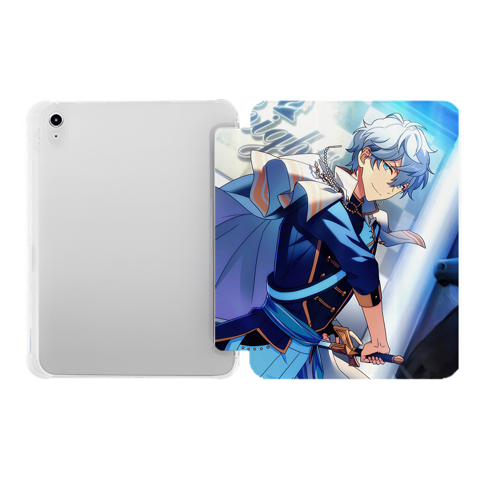 （画像用） あんさんぶるスターズ! Ensemble Stars IPad ケース ペン収納付き 三つ折りスタンド PUレザー×シリコン 対応機種9.5/10.5/10.9インチ